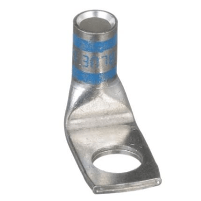 [LCAX6-38F-L] Zapata de compresión LCAX6-38F-L a 90° grados para cal. 6 Awg, Barreno para tornillo prisionero de 3/8, 1 Pz