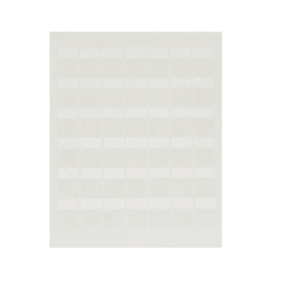 [S100X125YAJ] Paquete de Hojas con 2500 Etiquetas de Identificación Auto-Laminadas para Impresora Láser/Inyección de Tinta, para Cables de 3 a 7.1 mm de Diámetro (12 - 10 AWG), Color Blanco