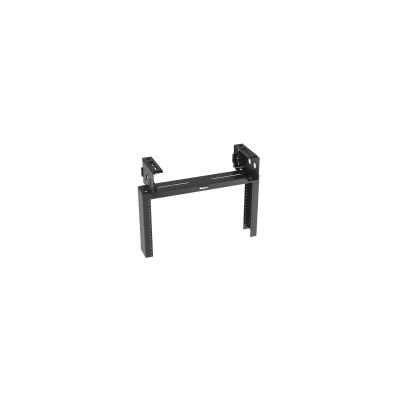 [PZLRB6U] Rack de Distribución Aéreo de 2 Postes PanZone®, Rieles Roscados #12-24, de 6 UR, Color Negro 