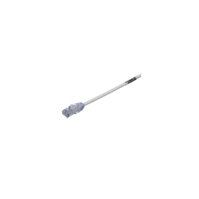 [UTP28X65] Cable de Parcheo UTP Cat6A, CM/LSZH, Diámetro Reducido (28AWG), Color Blanco Mate, 19.81 Metros (65 Pies)