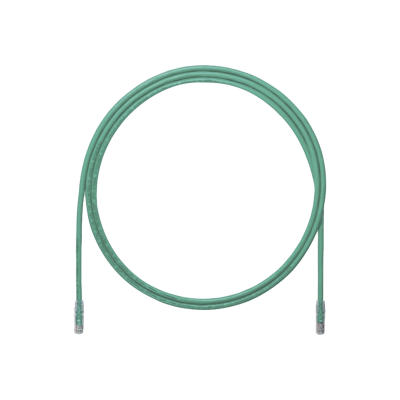[UTP6AX2GR] Cable de Parcheo UTP, Cat6A, 24 AWG, CM, Color Verde, 0.61 Metros (2 Pies)