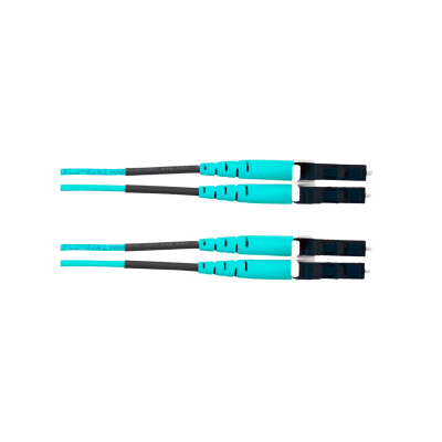 [FZ2ERLNLNSNM040] Jumper de Fibra Óptica Multimodo 50/125 OM4, LC-LC Duplex, OFNR (Riser), Color Aqua, 40 Metros (131.23 Pies)