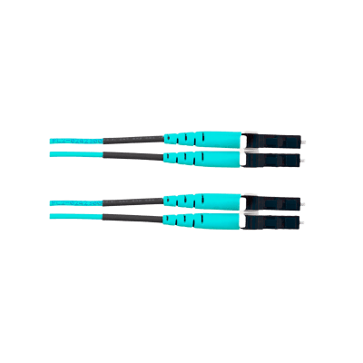 [FZ2ERLNLNSNM025] Jumper de Fibra Optica Multimodo 50/125 OM4, LC-LC Duplex, OFNR (Riser), Color Aqua, 25 Metros 