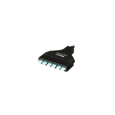 [FQZN-12-10AS] Cassette de Fibra Óptica SFQ QuickNet™ de 6 Adaptadores LC Dúplex (12 Fibras) a MPO, Para Fibra Multimodo OM4, Método A, Color Negro