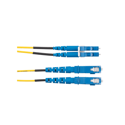 [F92ERLNSNSNM050] Jumper de Fibra Optica Monomodo 9/125 OS2, LC-SC Duplex, OFNR (Riser), Color Amarillo, 50 Metros