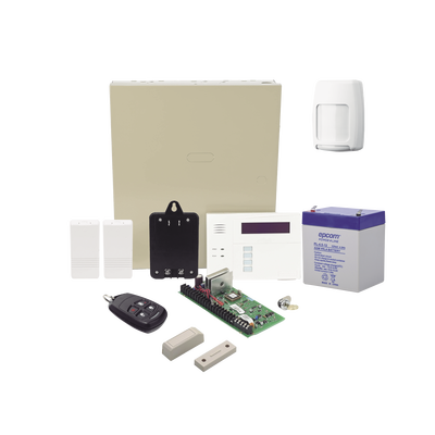 [VISTA48ECORF/6160RF] Kit Inalámbrico de panel VISTA48 con Teclado Alfanumérico 6160RF, Receptor para sensores Inalámbricos, Batería, Transformador, 2 Contactos Magnéticos 5816 con imán, 1 Sensor de Movimiento 5800PIR y un Control Remo