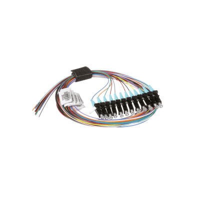 [FXTBN1NNNSZM001] Kit de 12 Pigtails con Conector LC, Multimodo 50/125 OM3, 900um, de 1 Metro (3.28 Pies)