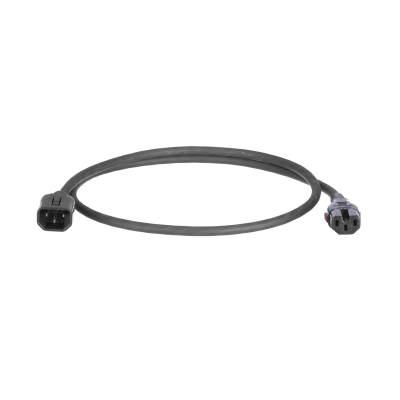 [PLD06BL] Cable de Alimentación Eléctrica Con Bloqueo Doble de Seguridad, de IEC C14 a IEC C13, 6 ft. de Largo, Color Negro, Paquete de 10 Piezas