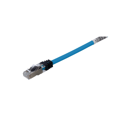 [STP6X0.5MBU] Patch Cord Cat6A, Blindado S/FTP, CM/LS0H, 0.5 Metros, Color Azul