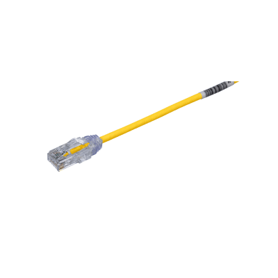 [UTP28SP15YL] Cable de Parcheo TX6, UTP Cat6, Diámetro Reducido (28AWG), Color Amarillo, 4.57 Metros (15 Pies)