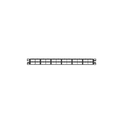 [CP48HDBL] Panel de Parcheo Modular Mini-Com (Sin Conectores), Plano, Blindado, Alta Densidad, de 48 Puertos, 1UR