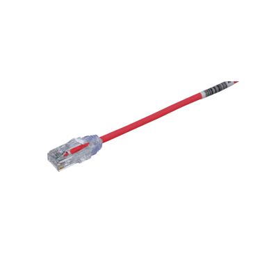 [UTP28SP8RD] Cable de Parcheo TX6, UTP Cat6, Diámetro Reducido (28AWG), Color Rojo, 8 ft.