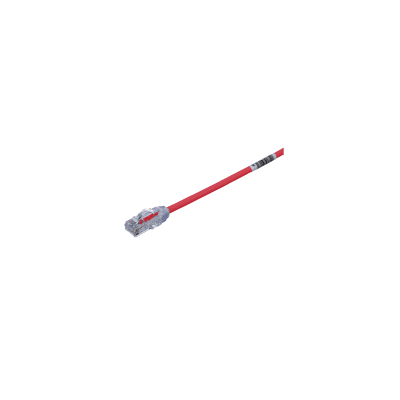 [UTP28X15RD] Cable de Parcheo UTP Cat6A, CM/LSZH, Diámetro Reducido (28AWG), Color Rojo, 4.57 Metros (15 Pies)