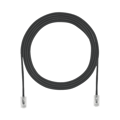 [UTP28X3BL] Cable de Parcheo UTP Cat6A, CM/LSZH, Diámetro Reducido (28AWG), Color Negro, 0.91 Metros (3 Pies)