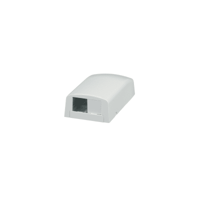 [CBX2WH-AY] Caja de Montaje en Superficie, Para 2 Módulos Mini-Com, Color Blanco