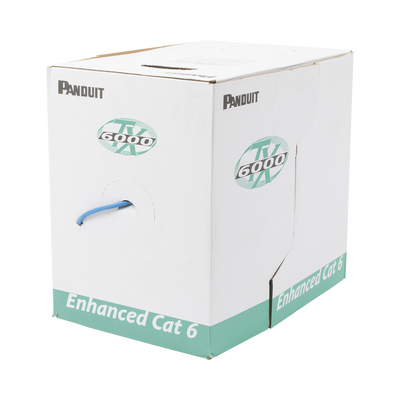 [PUL6004BU-FE] Bobina de Cable UTP 305 m. de Cobre, TX6000™ PanNet, Reelex, Azul, Categoría 6 Mejorado (23 AWG), LSZH (Bajo Humo, Cero Halógenos), de 4 pares