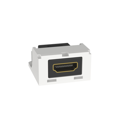 [CMHDMIAW] Módulo Acoplador HDMI 2.0, Hembra a Hembra Tipo-A, Categoría 2, Mini-Com, Color Blanco Ártico