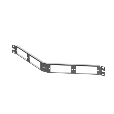 [CFAPPBL1A] Patch Panel de Fibra Óptica, Para 4 Placas Acopladras FAP o FMP, Angulado, Color Negro, 1UR