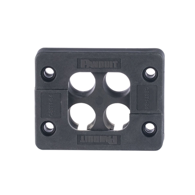 [CEST1-B4] Pasacables de 4 Orificios de Marco Rectangular de 1.81" X 1.42", IP54,  para Cables Terminados, color Negro