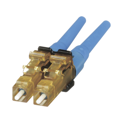 [FLCDSCBUY] Conector de Fibra Óptica LC Duplex OptiCam, Monomodo 9/125 OS2, Pre-pulido, Color Azul