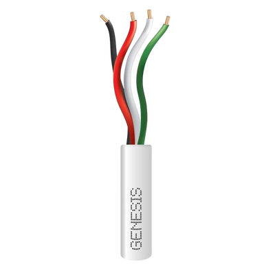 [2104-1101/1000] Bobina de 305 Metros /  Cable de Cobre / 4 x 22 AWG / Riser / Color Blanco / Para Aplicaciones de Alarmas de Intrusión y Automatización