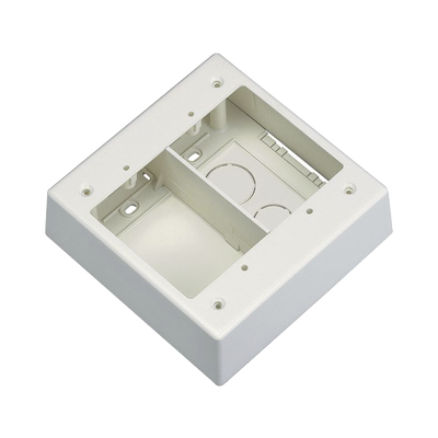 [JBP2SIW] Caja de Pared Superficial Doble, Con Divisor, Uso Universal con Placas de Pared, Color Blanco Mate