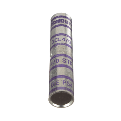 [SCL4/0-X] Empalme de Compresión a tope  de Cobre tipo barril largo. Para cable 4/0 AWG, 1 Pieza
