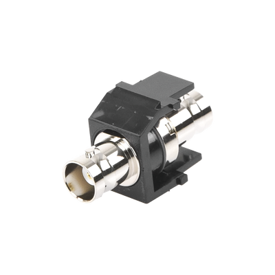[NKBNCMBLY] Módulo Acoplador Coaxial Tipo BNC, Keystone, de 50 Ohms, Color Negro