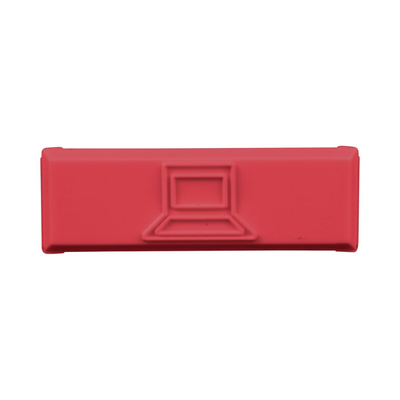 [CIDRD-C] Paquete de 100 Iconos de Datos de Instalación a Presión, Para Jacks Mini-Com de Panduit, De Plástico, Color Rojo