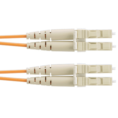 [F62ERLNLNSNM002] Jumper de Fibra Optica Multimodo 62.5/125 OM1, LC-LC Duplex, OFNR (Riser), Color Naranja, 2 Metros