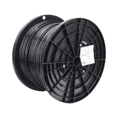 [PUO6C2204BL-GZ] Bobina de Cable UTP de 4 Pares OSP (Planta Externa), Cat6 de Rango Extendido, 22 AWG, Color Negro, 305 Metros (1000 Pies).