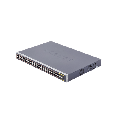 [GS-4210-48P4S] Switch Administrable de 48-Puertos 10/100/1000T 802.3at PoE + 4-Puertos 100/1000BASE-X SFP / 440W