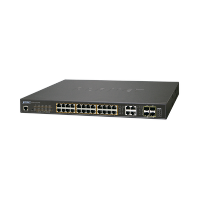 [GS-4210-24UP4C] Switch Administrable L2, 24 puertos 10/100/1000T c/Ultra PoE + 4 puertos combo Gigabit TP/SFP, (600W)