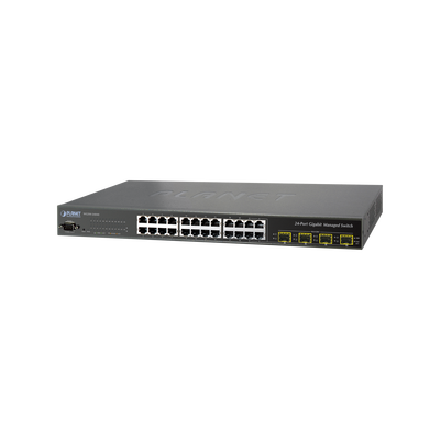 [WGSW-24040R] Switch Administrable L2+ 24 puertos 10/100/1000 Mbps, 4 Puertos Combo SFP
