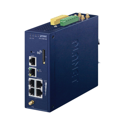 [LCG-300-NR] (LoRa) Gateway Industrial LoRaWAN Celular 5G NR Con  5 Puertos 10/100/1000T
