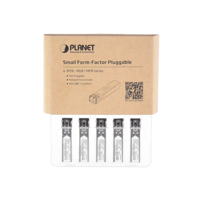 [MGB-SX-10PCS] Paquete de 10 Piezas del Transceptor mini-GBIC SFP 1G LC Duplex para Fibra Multimodo 550 m