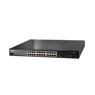 [FGSW-2620PVM] Switch PoE administrable L2 de 24 puertos PoE 802.3af a 10/100 Mbps + 2 puertos Gigabit/SFP