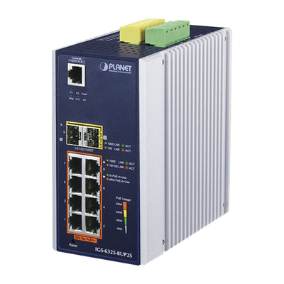 [IGS-6325-8UP2S] Switch Industrial Administrable Capa 3, 8 Puertos Gigabit PoE 802.3bt+, 2 Puertos 1 G / 2.5 G SFP+