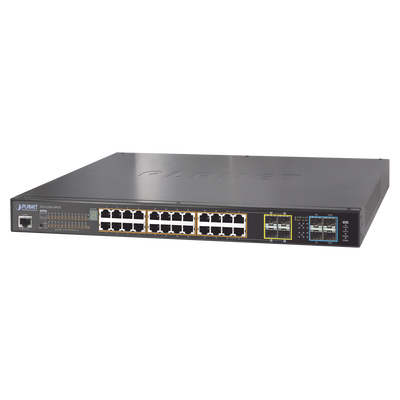 [SGS-5220-24P2X] Switch administrable L2+ Stack de 24 puertos PoE+ 802.3at + 2 Puertos 10G SFP /440W