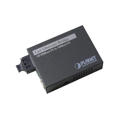 [FT-802S15] Convertidor de medios 100 Mbps UTP/fibra óptica Mono-Modo hasta 15 Km, conector SC