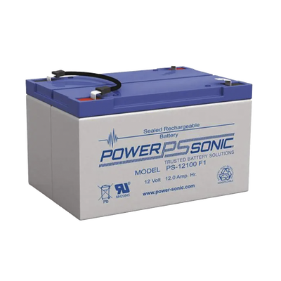 [PS-12100-F2] Batería 12V, 12AH, Para Respaldo, Tecnologías AGM/VRLA, 5 Años Vida Útil, Terminales F2, Reconocida UL
