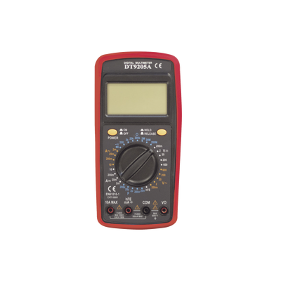 [DT9205A] Multímetro Digital Compacto 600 Vcc /  Vca  CATII,  con Pantalla LCD (No incluye Batería)