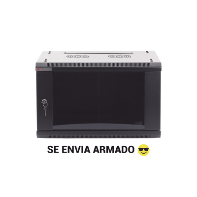 [PSTC-06-645-BDG] Gabinete PRECISION, Con Puerta de Cristal Templado, de 19in, 6UR, 450mm de Profundidad, Color Negro