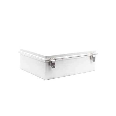 [PST-3546-16E] Gabinete de Plástico ABS, Uso en Intemperie IP66 (350 x 460 x 160 mm) Cierre por Broche Inoxidable y Permite Cerrado con Candado y Llave (Perno 5mm) No Incluido