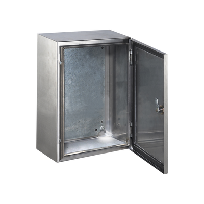 [PST-406025-INOX-B] Gabinete de Acero Inoxidable IP66 Uso en Intemperie (400 x 600 x 250 mm) con Placa Interna Galvanizada.