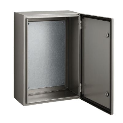 [PST608030INOXB] Gabinete de Acero Inoxidable IP66 Uso en Intemperie (600 x 800 x 300 mm) con Placa Interna Galvanizada.