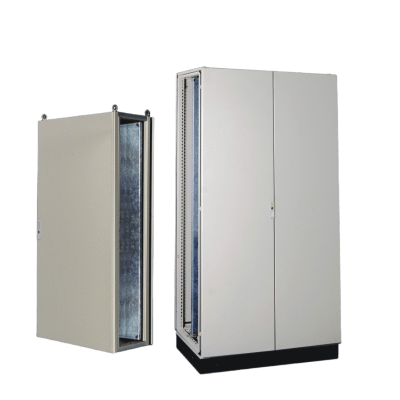 [PST12020060AT] Gabinete de Acero IP55  (1200 x 2000 x 600 mm) con Placa Trasera Interior Metálica y Puerta Doble