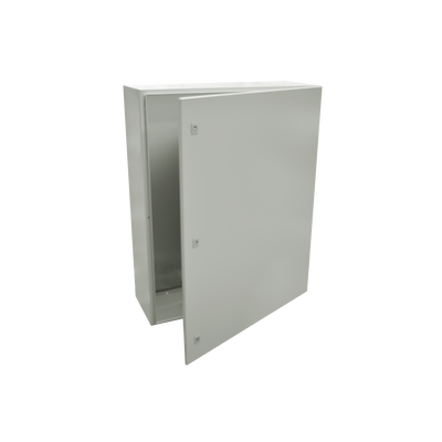 [PST-80100-30A] Gabinete de Acero IP66 Uso en Intemperie (800 x 1000 x 300 mm) con Placa Trasera Interior Metálica y Compuerta Inferior Atornillable (Incluye Chapas y Llaves T).
