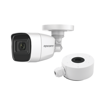 [B8TURBOG2P/A/XPS] KIT DE CÁMARA + MONTAJE / Cámara Bala TURBOHD 2 Megapixel (1080p) / Gran Angular 106° / Lente 2.8 mm / 25 mts IR EXIR / Exterior IP66 / 4 Tecnologías / dWDR