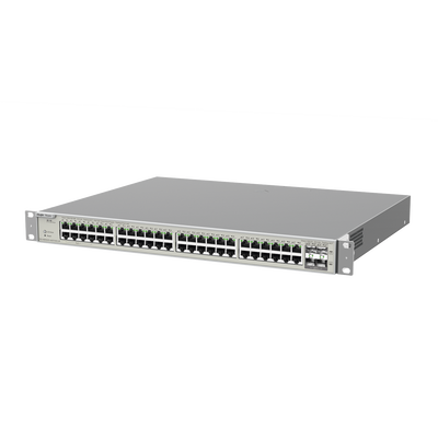 [RG-NBS5200-48GT4XS-UP] Switch Administrable Capa 3 con 48 puertos Gigabit PoE 802.3af/at + 4 SFP+ para fibra 10Gb, gestión gratuita desde la nube, 740W